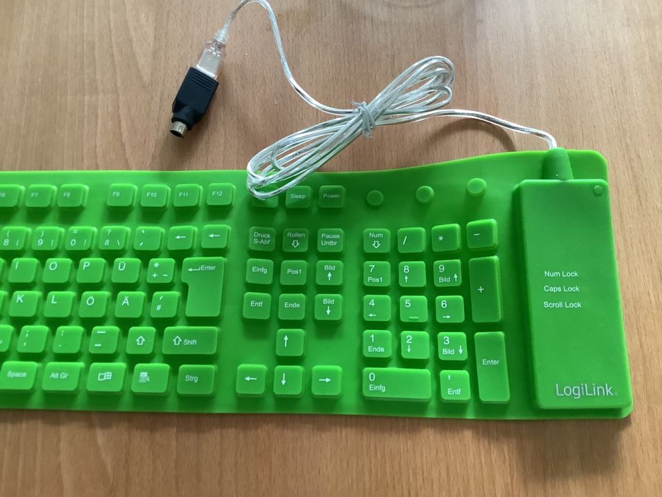 LogiLink aufrollbare Tastatur mit USB Anschluss, Adapter PS/2 in Berlin