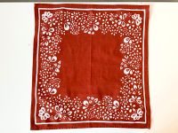 Vintage Tuch rot weiß floral Blumen Design Baumwolle Bayern - Ustersbach Vorschau