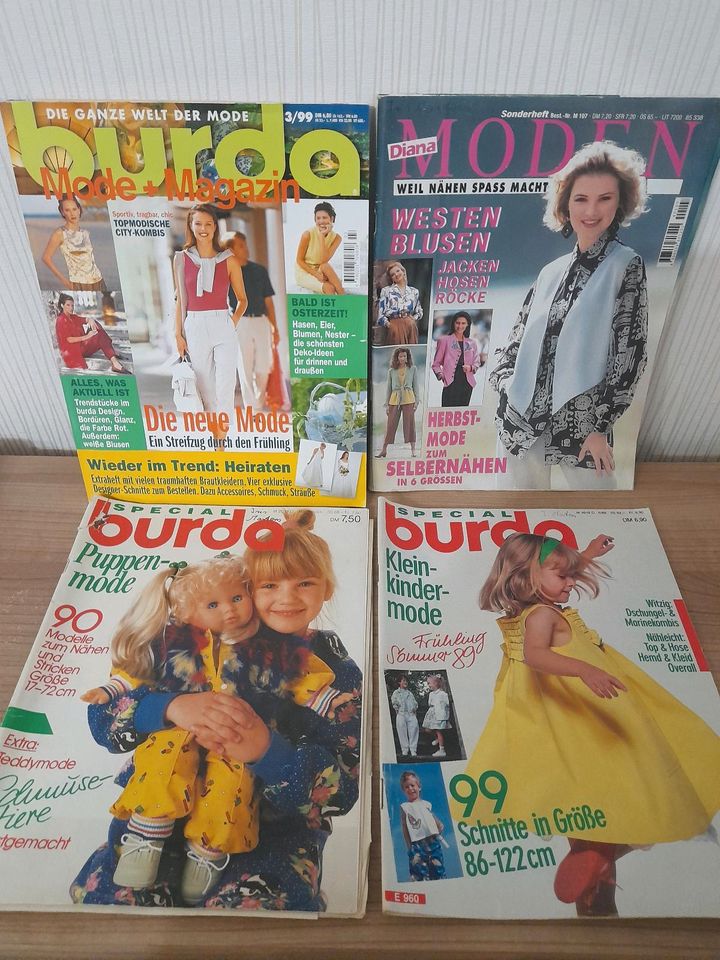 4 Hefte (Burda E946,E960,03/99)(Diana Moden M107) 1988/1989/1999 in Philippsthal (Werra)