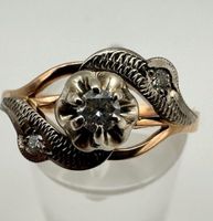 Ring Rotgold 585 UDSSR mit 3 Diamanten insgesamt 0,15 Ct F / VVS2 Lindenthal - Köln Sülz Vorschau