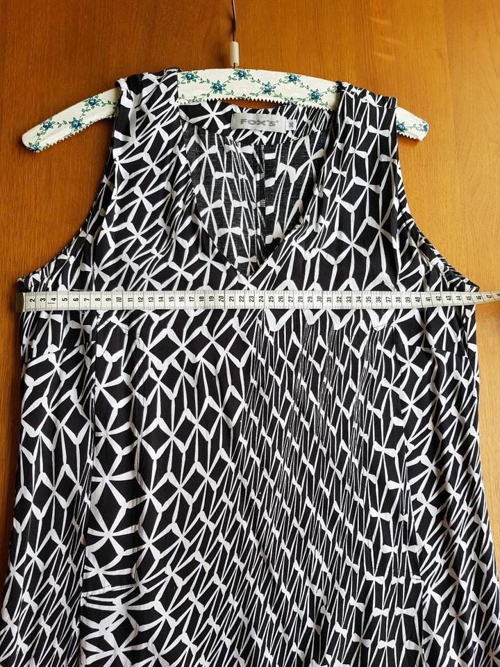 Perfekt für den Sommer  FOX's Kleid 100% Viskose schwarz/weiß in Düsseldorf