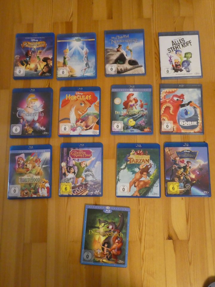 13 Blu-rays für Kinder, Disney + Pixar, Dschungelbuch, Cinderella in Petershausen