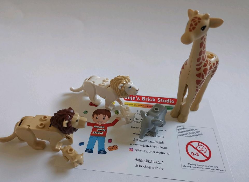 Lego NEU Tiere Löwe Giraffe Elefant Safari Dschungel Zoo City in Bad Bramstedt