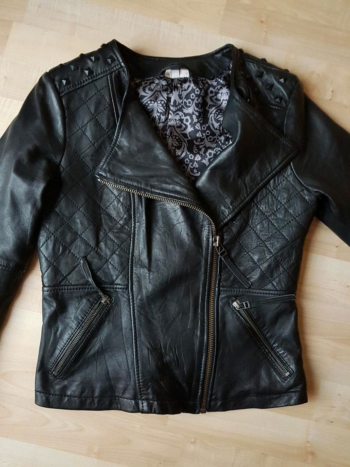 Street one Lederjacke Echteder Jacke Gr 38 Biker Schwarz in Niddatal