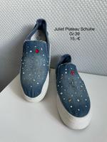 Juliet Plateau Slipper jeansblau mit Strasssteinchen Gr.39 Nordrhein-Westfalen - Oberhausen Vorschau