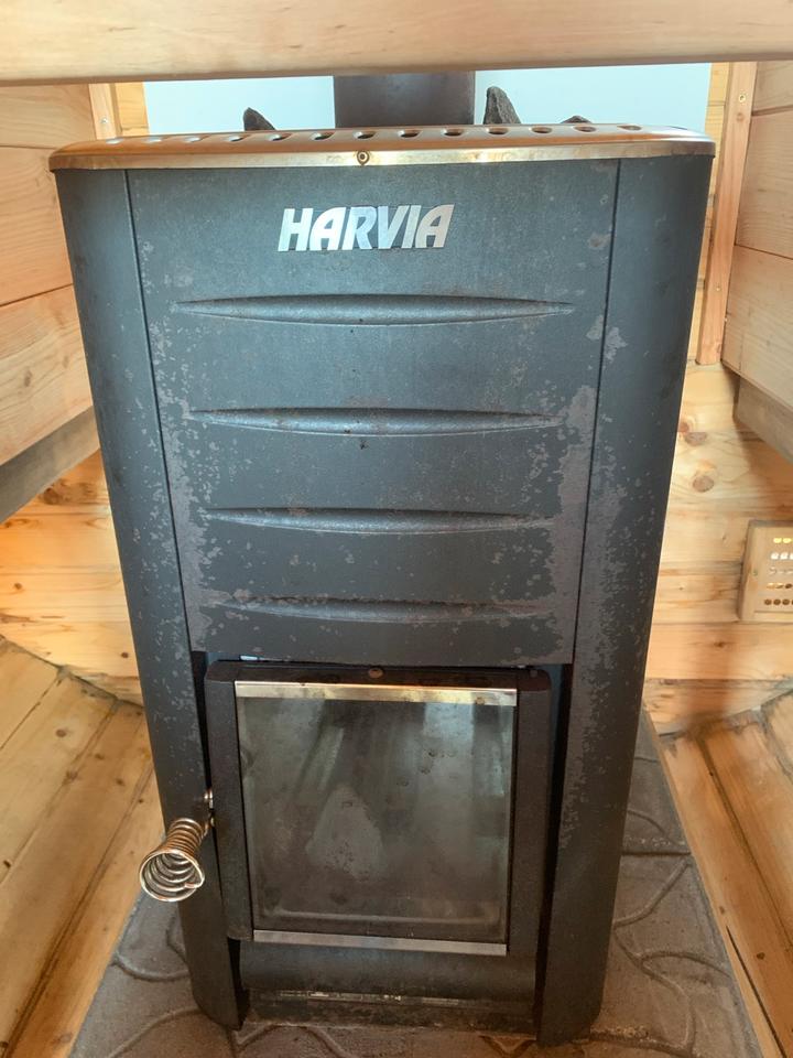 Fass-Sauna mit Vorraum 3,60м l. -2m B .Holz-Ofen Wasser Tank 50 l in Bad Driburg