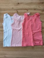 3 kurzarm Shirts Tops mit Stickerei - Gr. 134 weiss/rosa/pink Nordrhein-Westfalen - Heiden Vorschau