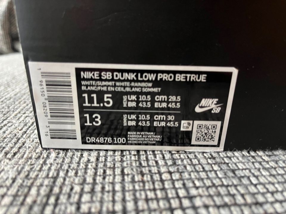 Nike Dunk Low SB Be True 45,5 neu und ungetragen in Essen