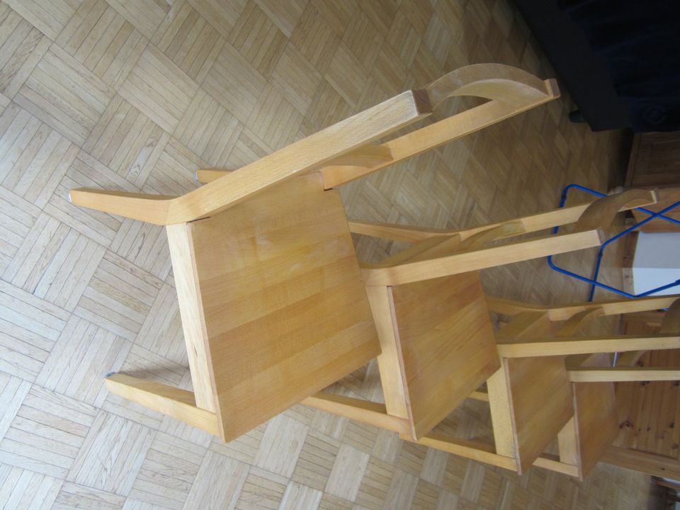 Stühle IKEA Massivholz, 4x, guter gebrauchter Zustand in Schauen