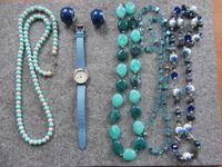 Schmuck - Uhr Perlen Ketten Anhänger - blau türkis grün weiß Essen - Altenessen Vorschau