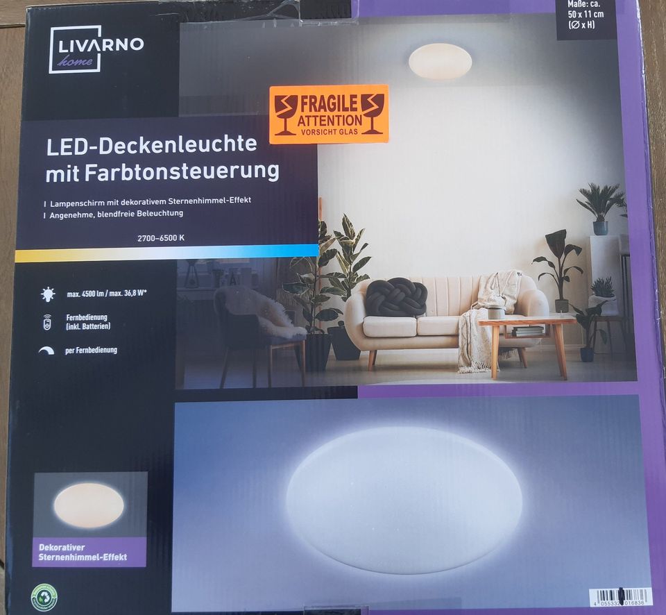 LIVARNO home LED-Deckenleuchte mit Farbtonsteuerung, 36,8 W in Sachsen -  Bad Gottleuba-Berggießhübel | Lampen gebraucht kaufen | eBay Kleinanzeigen  ist jetzt Kleinanzeigen