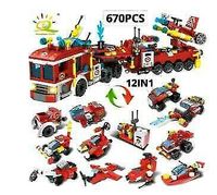 60282 Bausteine NEU Feuerwehr 670 Teile 12 in 1 wie Lego Rheinland-Pfalz - Bad Marienberg Vorschau