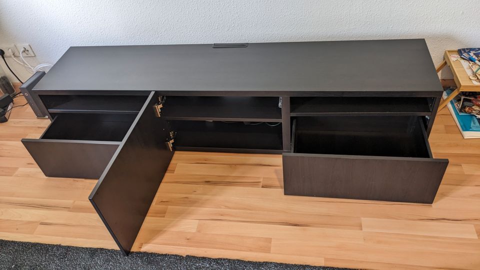 TV-Bank, schwarzbraun, 180x40x38 cm, BESTÅ IKEA in Meißen
