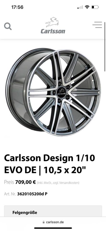 Carlsson 1/10 Evo 20 Zoll Mercedes Felgen 5x112 Neu in Ensdorf