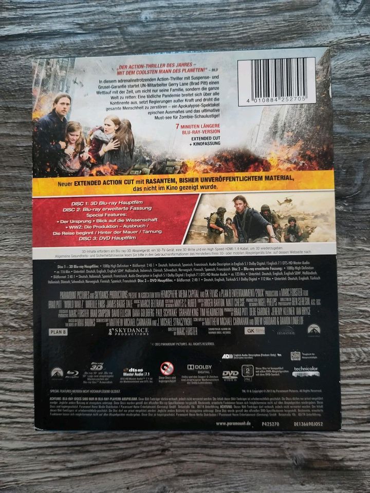 World War Z - Extended Action Cut Blu-ray 3D + 2D + DVD in Frankfurt am Main
