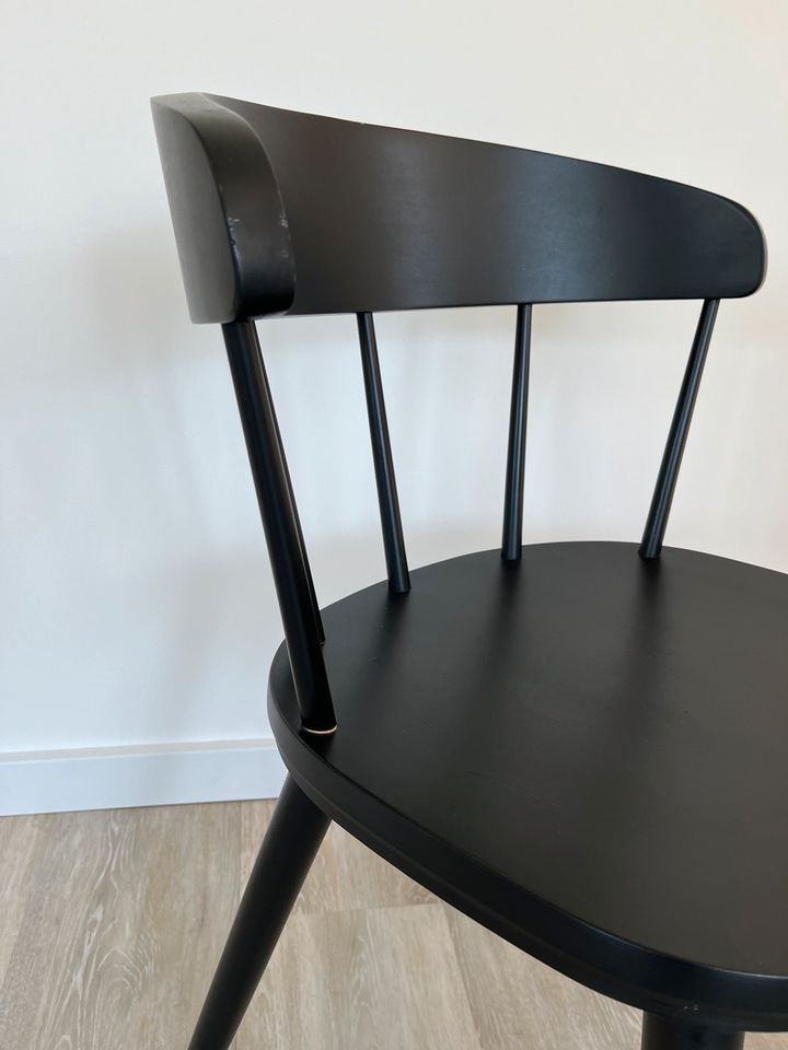 Stuhl, OMTÄNKSAM, IKEA, schwarz, Holz in Borstel-Hohenraden