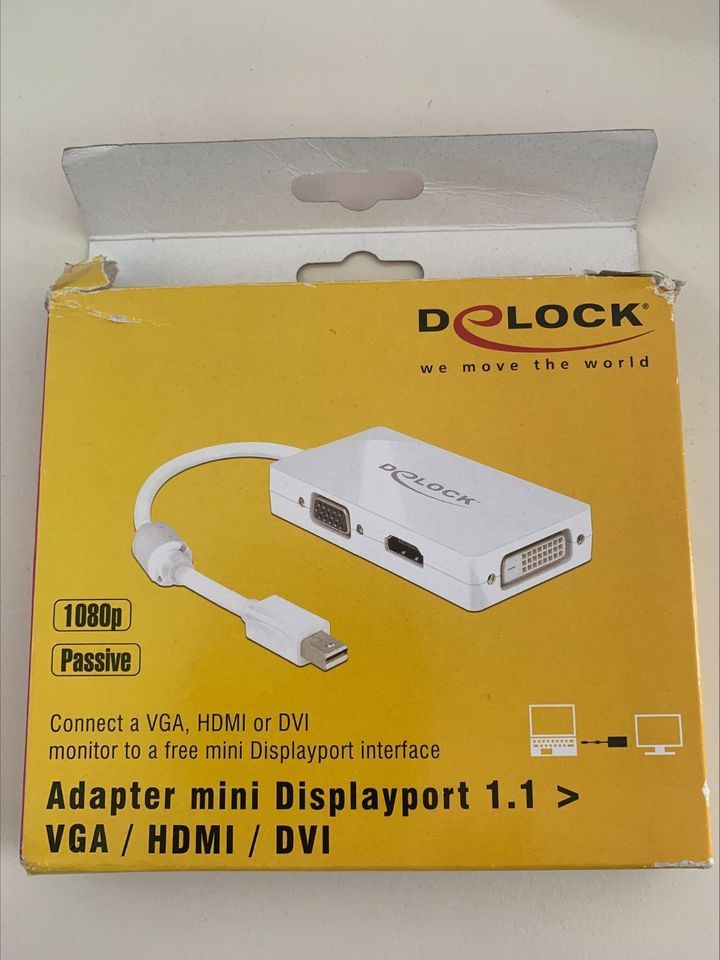Mini DisplayPort1.1 > VGA/ HDMI/ DVI Adapter von Delock in Rodgau