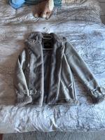 Hollister Jacke in Grau Fell Plüsch Weich Bikerjacke S Brandenburg - Potsdam Vorschau
