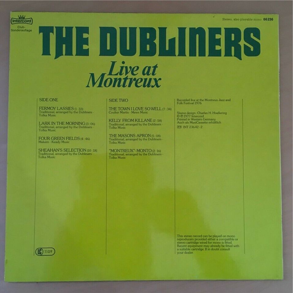 The Dubliners / Live At Montreux in Wesseling