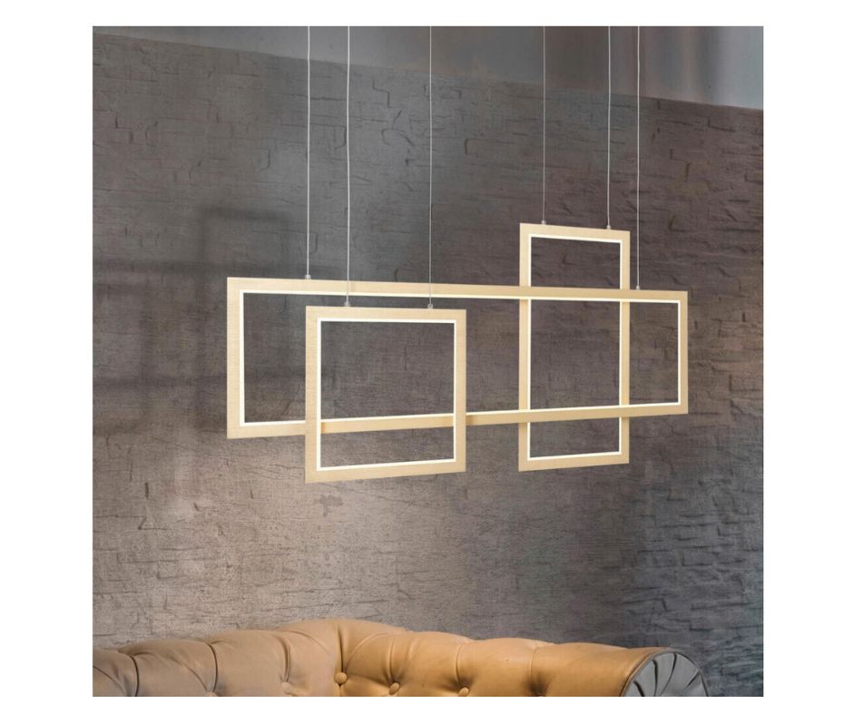 BRILLIANT Gwyn LED Pendelleuchte 80cm alu/gold Innenleuchten Pendellampe Lampe Leuchte Deckenlampe Deckenleuchte Hängelampe Hängeleuchte 4004353377211 NEU in Bielefeld