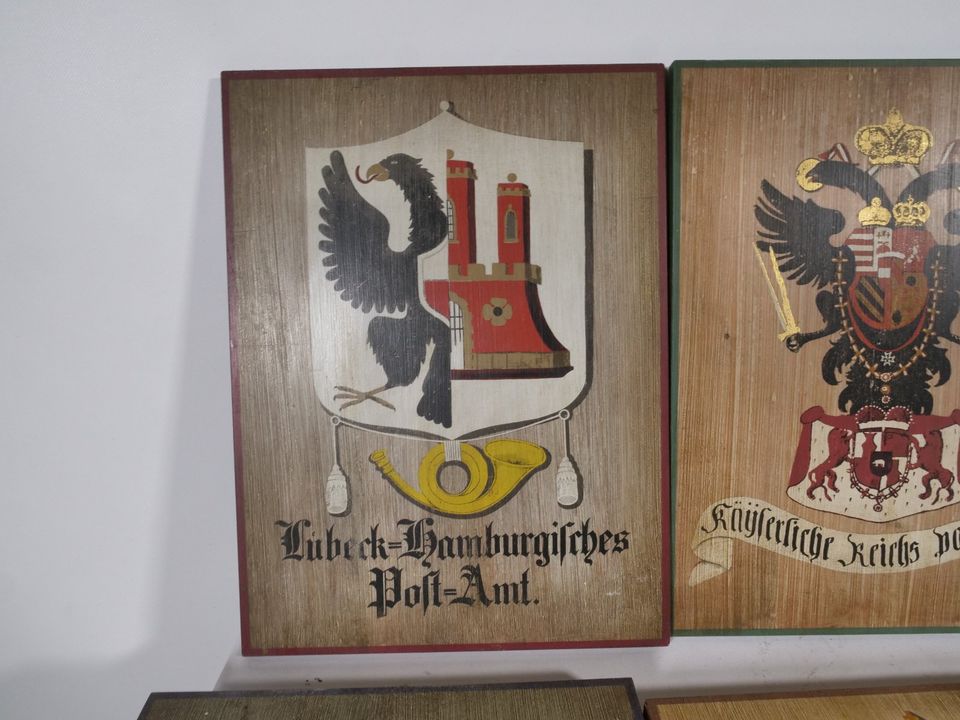 Retro Schild Post Expedition Holz Reklame Kaiserzeit Vintage in Mainz