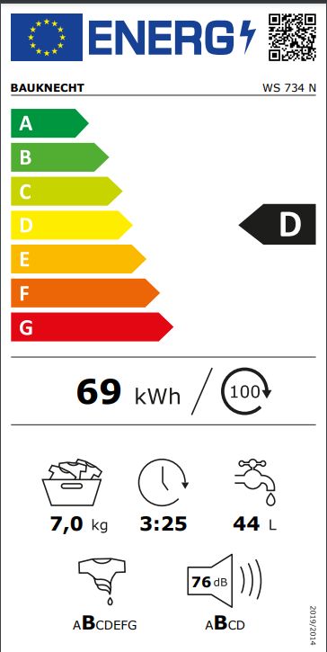 Bauknecht WS 734 N Waschmaschine 7 kg  EEK: D in Simmern
