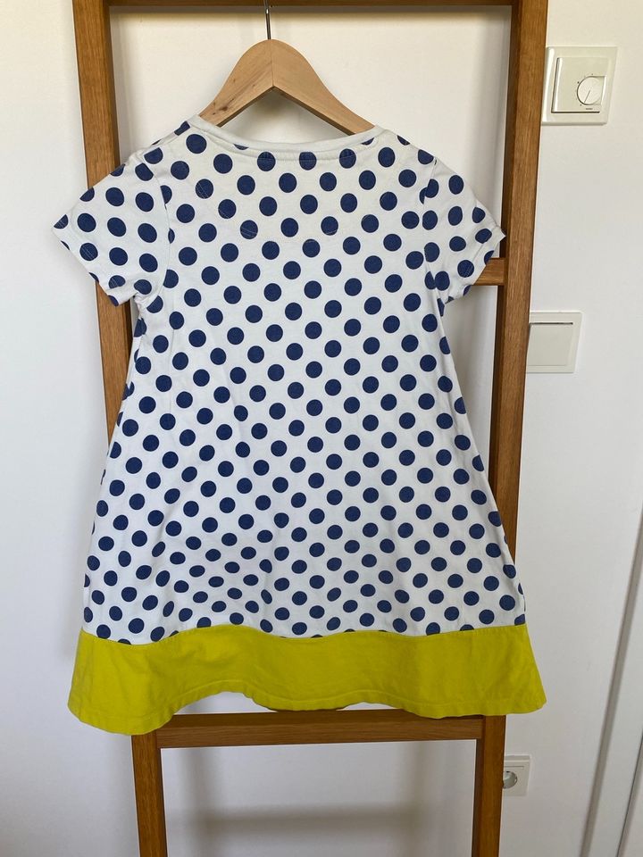 Mini Boden, Kleid, Dots, 134, weiß, blau, gelb in Höhenkirchen-Siegertsbrunn