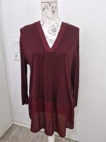 Mango Bordeaux Lange Bluse Tunika Langarm Satin rot Hessen - Kassel Vorschau