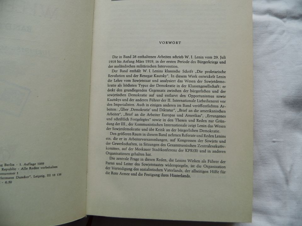 W.I. Lenin, Band 28, Juli 1918 – März 1919 in Dresden