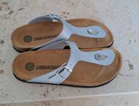 Zehentrenner Pantoletten Dr Brinkmann 42 silber neu Hessen - Hanau Vorschau