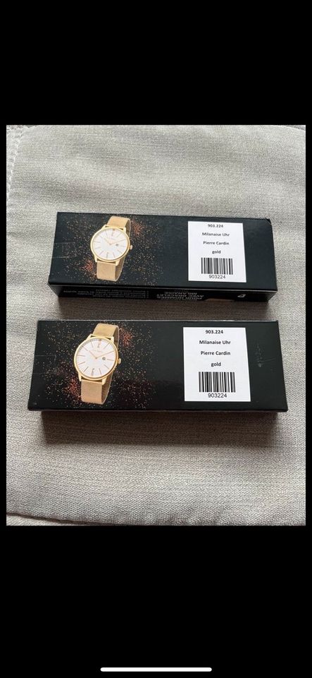 2x Pierre Cardin Gold Armbanduhr Milanaise OVP Uhr Modeschmuck in Nürnberg (Mittelfr)