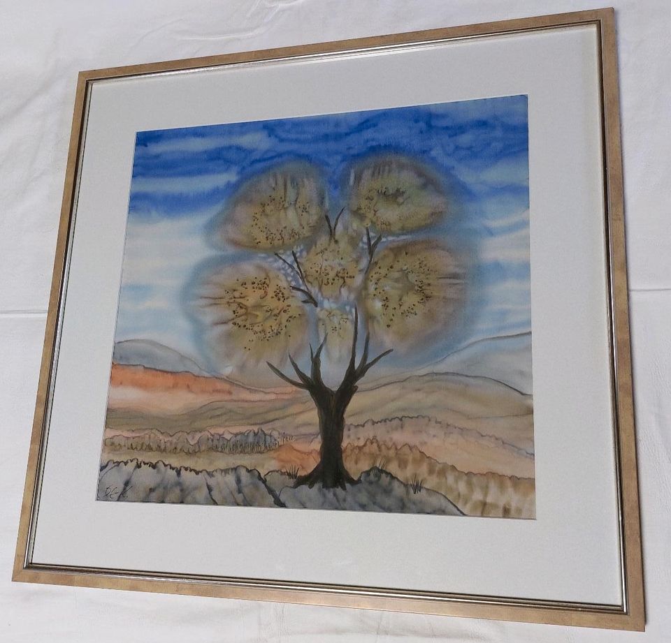 Seidenbild Baum Handgemalt in Langen (Hessen)