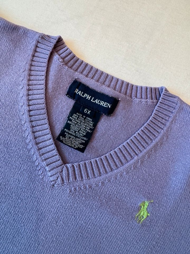 Ralph Lauren Kinder Mädchen Pullover Sweatshirt Gr. 6 122 lila in Essen