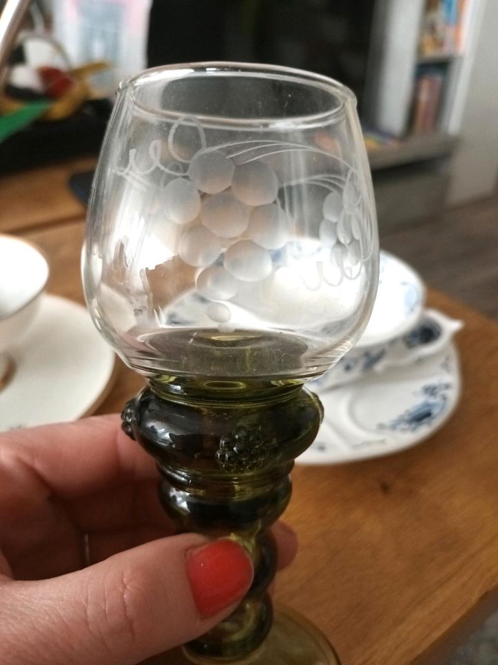 Vintage Römer Glas Weinlaub-dekor in Augsburg