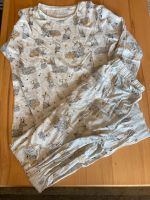 Langer Schlafanzug für Mädchen - grau mit Glitzertieren - Gr. 176 Nordrhein-Westfalen - Burscheid Vorschau