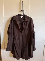 Lange braune Leinenbluse mit einer Brusttasche Bielefeld - Brackwede Vorschau