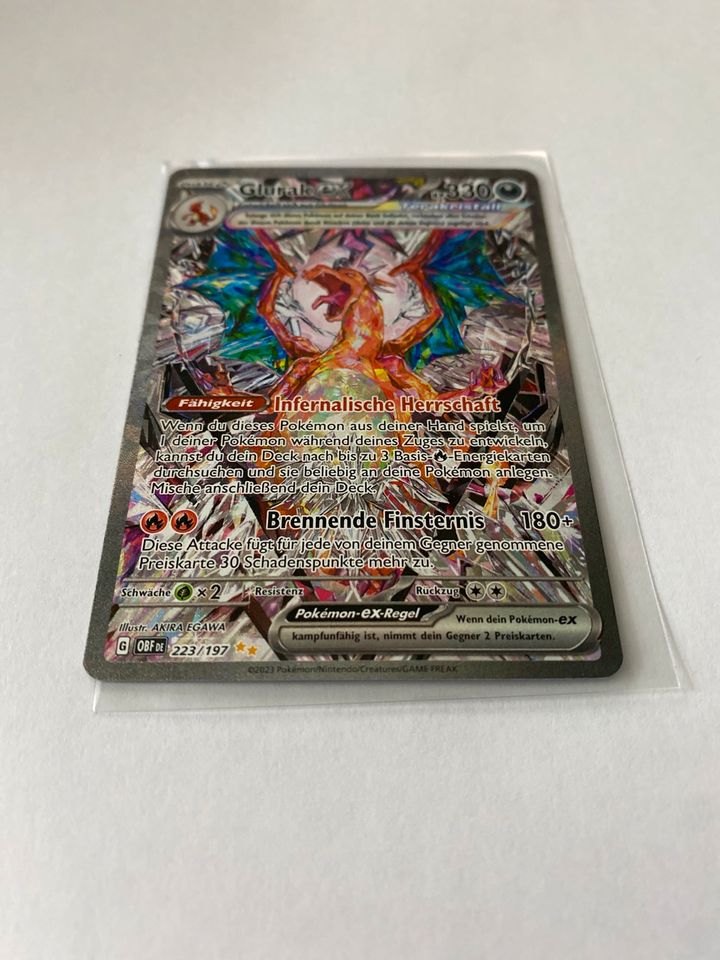 Pokémon Glurak ex fullart in Lößnitz