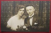 alte Fotografie Foto Vintage AK junges Paar Hochzeitstag Ehe Brandenburg - Potsdam Vorschau
