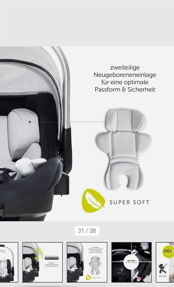 Kinderwagen 4 in 1 Hauck Apollo mit Babyschale und Isofix Basis in Remscheid