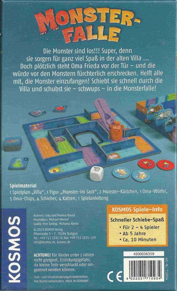 Monsterfalle **Spiel von Kosmos** ab 5 Jahre     N E U in Münsterdorf 