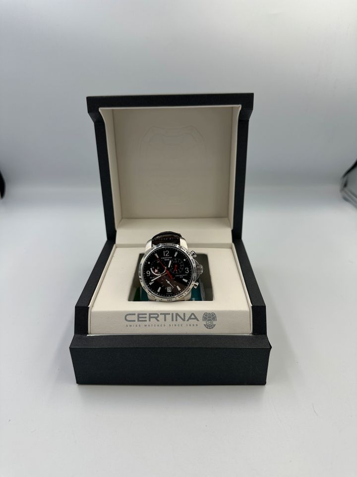 Certina Sport DS Podium GMT Chronograph Armbanduhr Quarz Leder 42 in Baunatal