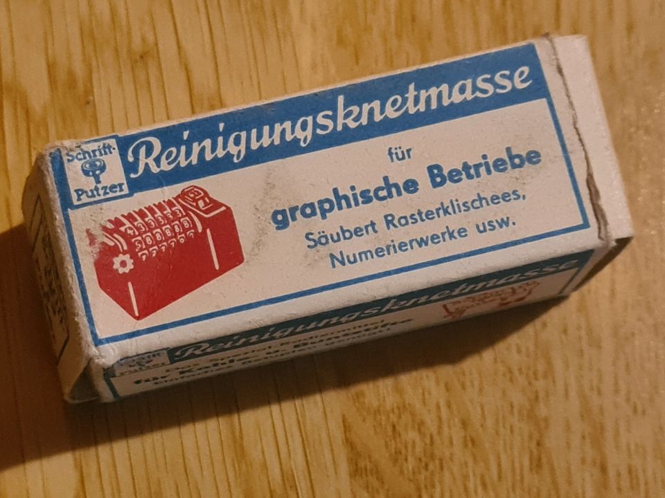 Reinigungsknetmasse, für Gummi- & Metall- Stempel , DDR in Ronneburg