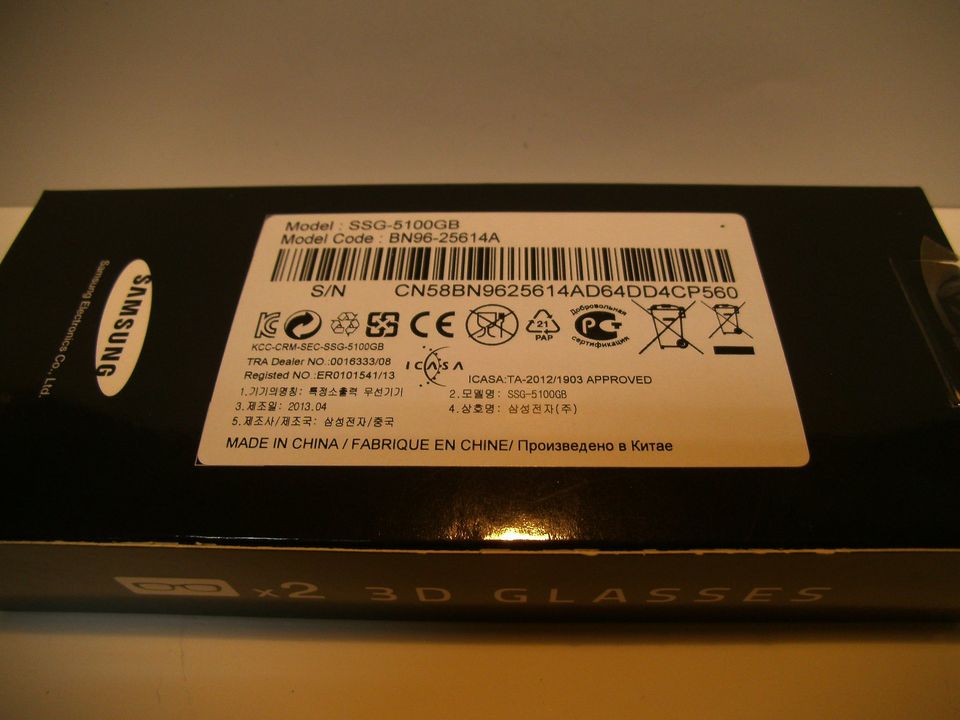 Original Samsung  2 x 3- D Brillen SSG-5100B in Mittenwalde