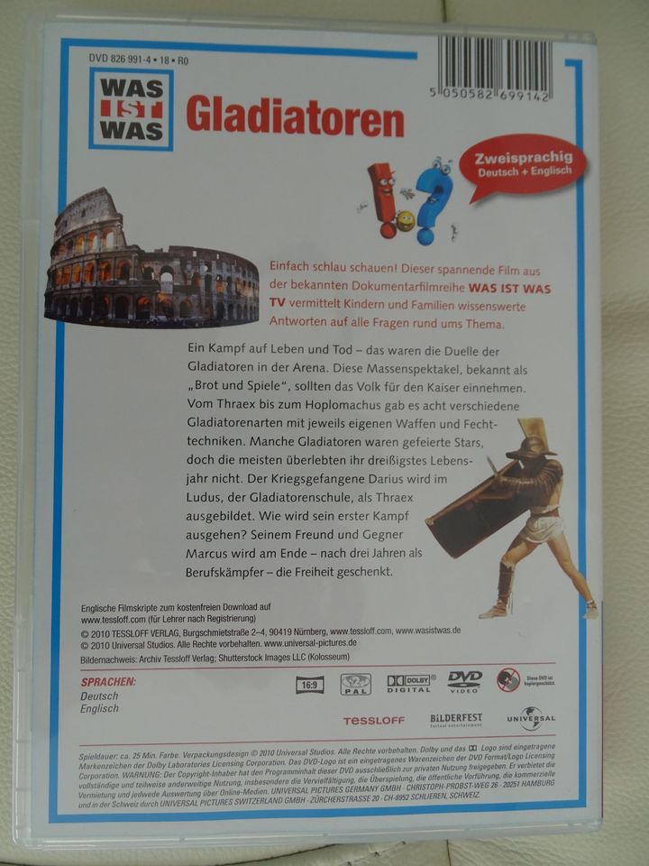 Gladiatoren DVD - von WAS ist WAS, 2 sprachige DVD in Berlin