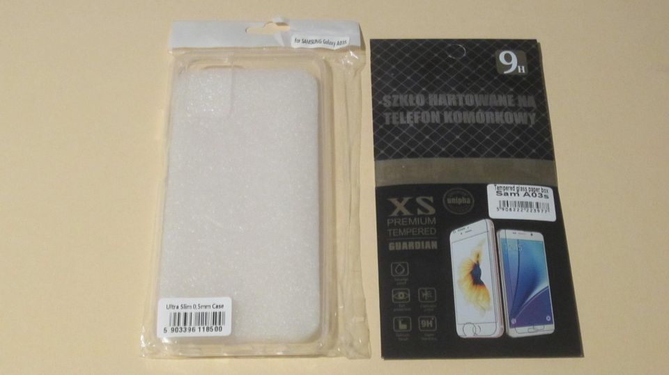 Samsung Galaxy A03s Set: Transparente Hülle & Tempered Glass 9H in Köln