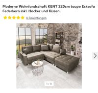 Kent Ecksofa Federkern 220cm inklusive Hocker und Kissen Köln - Porz Vorschau