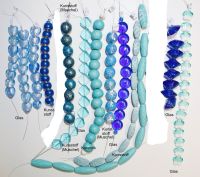 Perlen blau, Glasperlen zur Herstellung von Ketten und Ohrringen Bayern - Landshut Vorschau