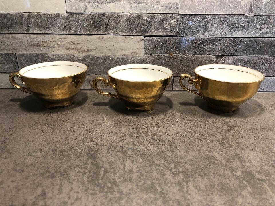 Teeservice goldfarbig aus Omas Vitrine Bareuther 100 Jahre in Dortmund