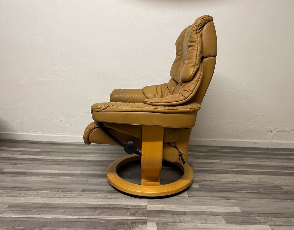 Stressless Reno S / Cognac / Ekornes Sessel Gemütlich in Willich