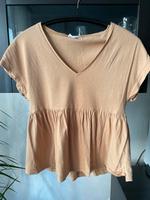MANGO lockeres Shirt mit V Ausschnitt sandfarben Dresden - Pieschen Vorschau